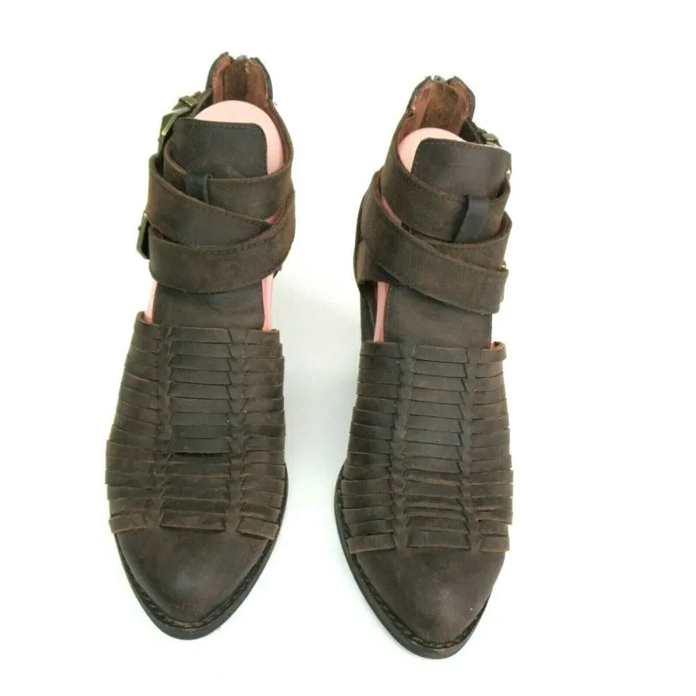 Jeffrey Campbell Brown Stillwell ‎ Ankle Bootie